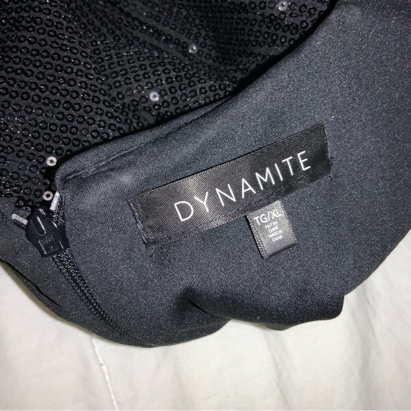 Black Sequin Longsleeve Dress - Picture 6 of 7